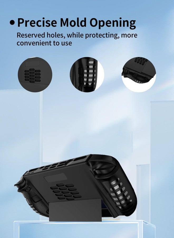 متوافق مع جهاز Lenovo Legion Go 2، مصنوع من مادة السيليكون الناعمة واللطيفة على البشرة من UYRUREL، غطاء ناعم ماص للصدمات ومضاد للسقوط، أسود - Image 4